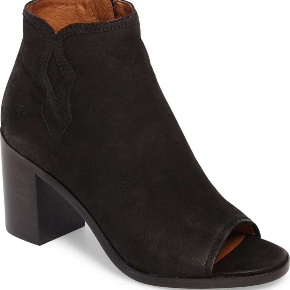 Frye Danica Peep Toe Booties Size 10 EUC